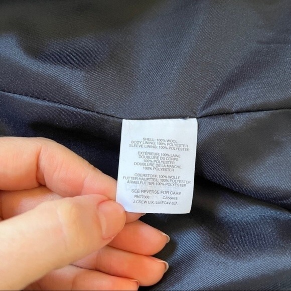 J.Crew Wool Houndstooth Bomber Jacket in Black Ivory XS - Picture 12 of 15